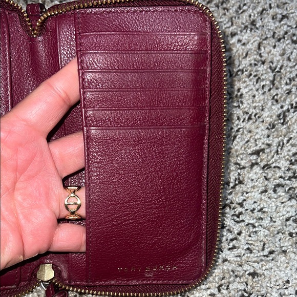 Tory Burch Maroon Leather Wristlet - Picture 6 of 6